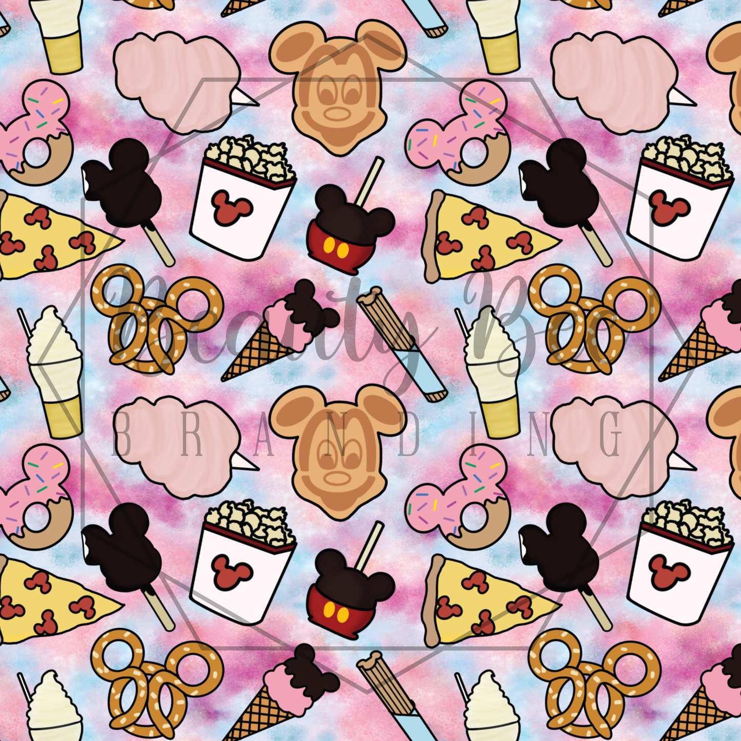 Snacks Watercolor SEAMLESS PATTERN