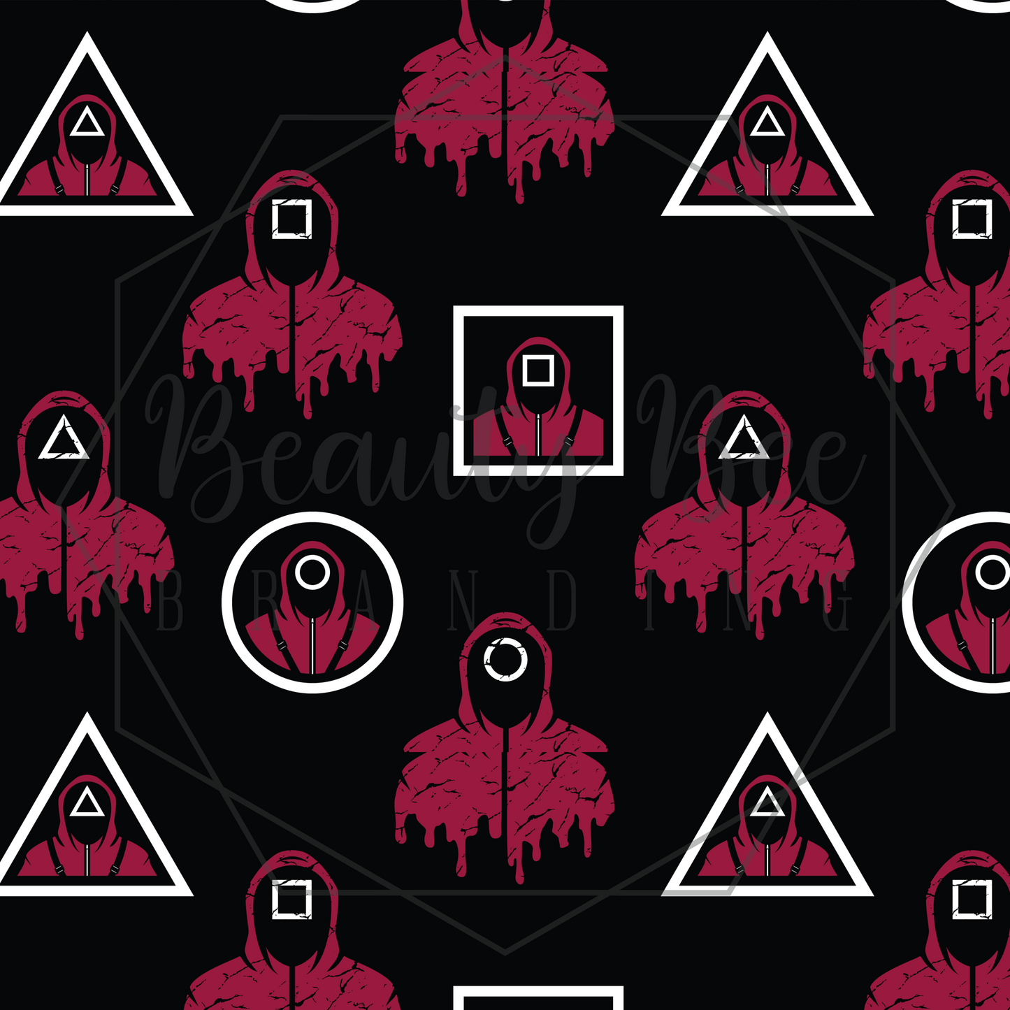 Squid Game Guards SEAMLESS PATTERN
