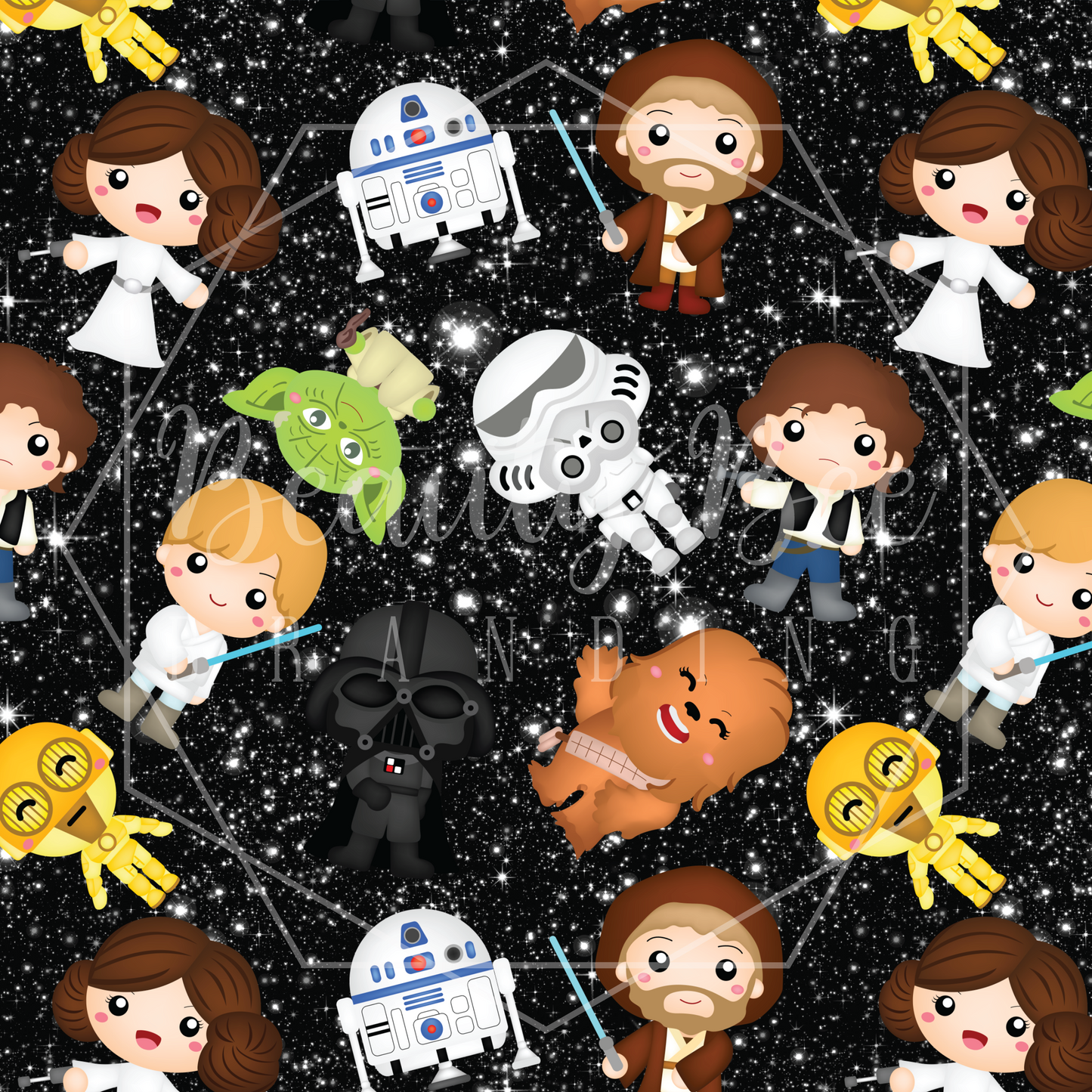 Galaxy Far Far Away SEAMLESS PATTERN