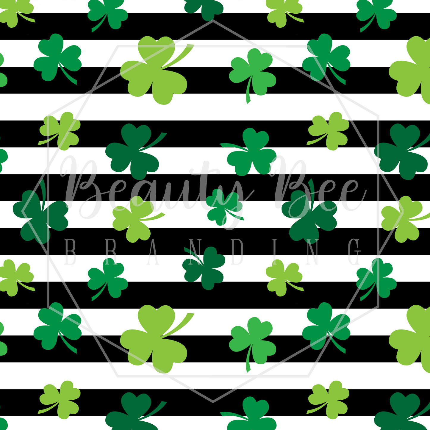 Striped Shamrocks SEAMLESS PATTERN