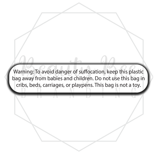 Suffocation Warning For Bags Sticker Sheet