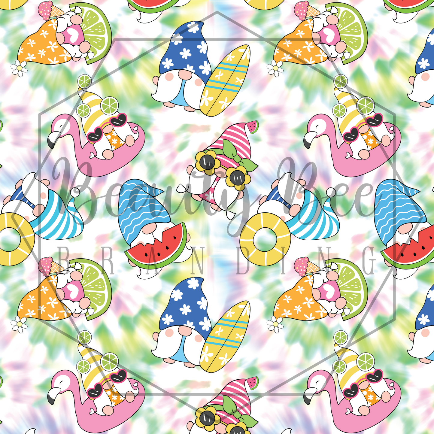 Summer Gnomes SEAMLESS PATTERN