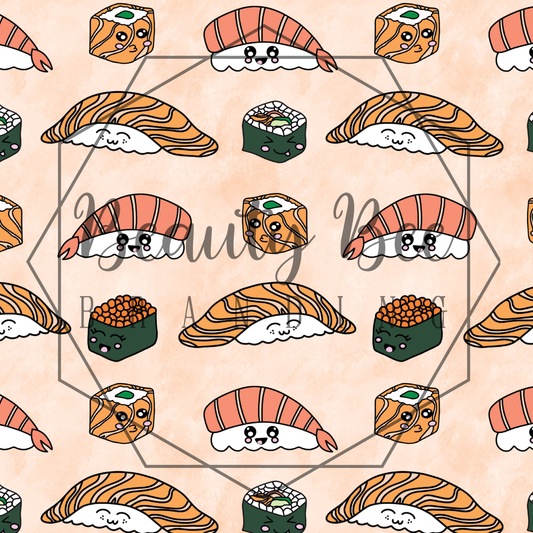 Sushi Faces SEAMLESS PATTERN