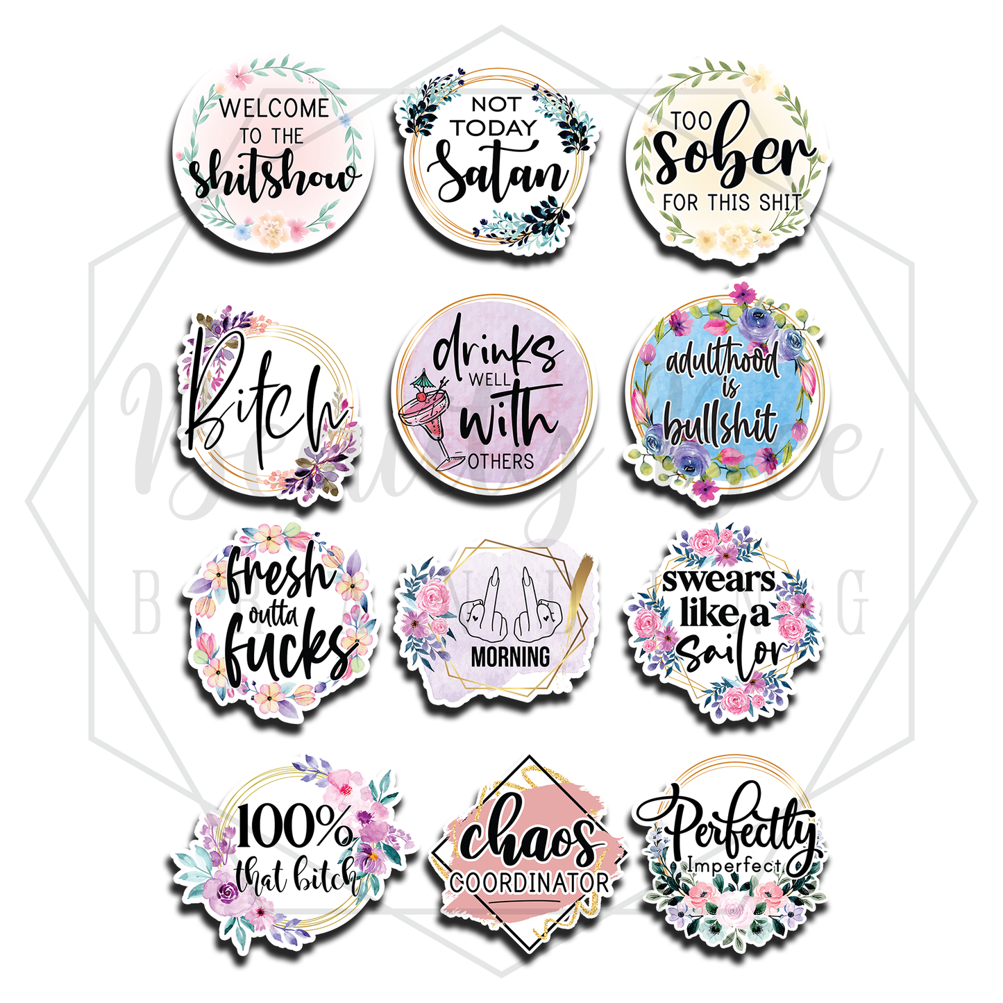 Swear Sayings BUTTONS