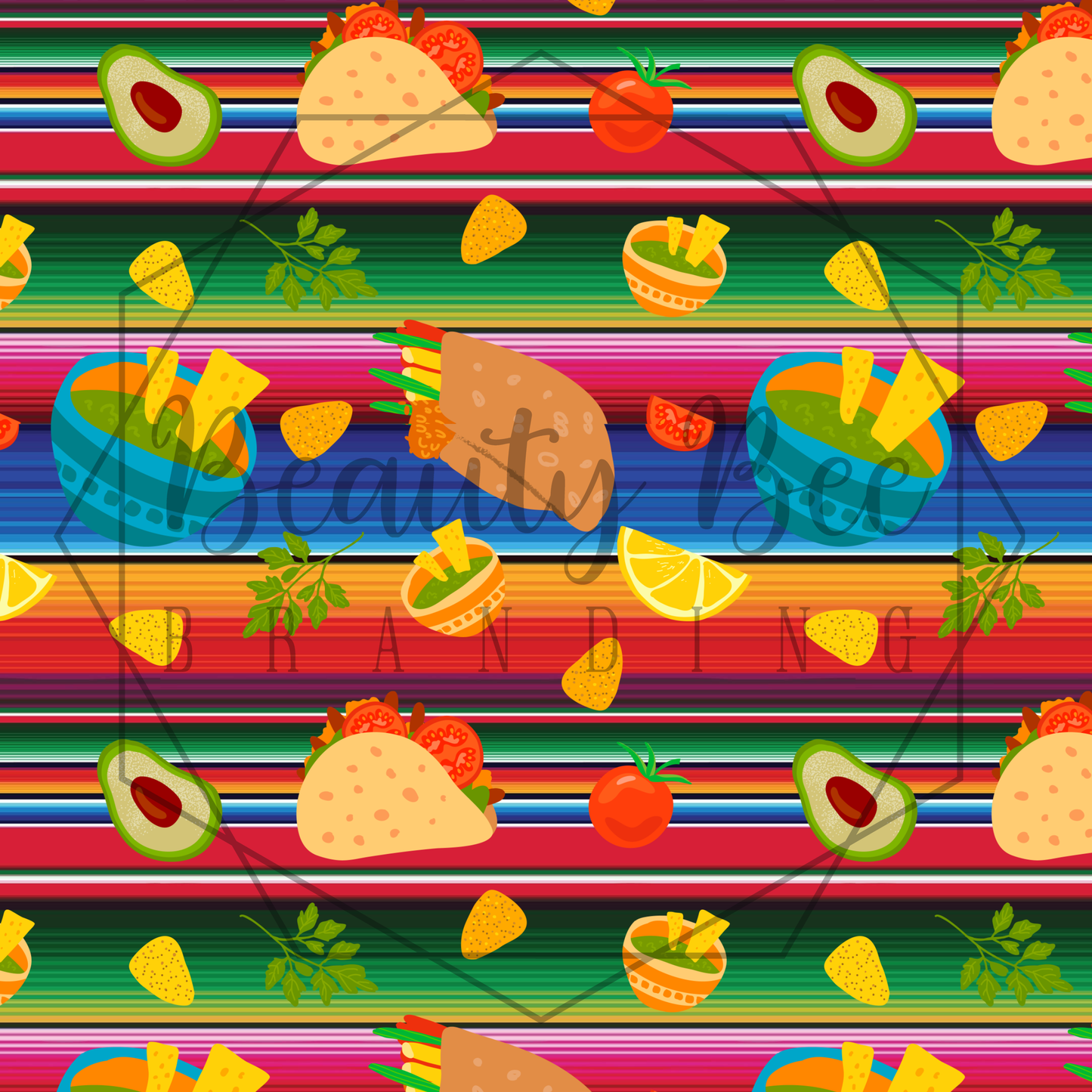 Taco Party Serape SEAMLESS PATTERN