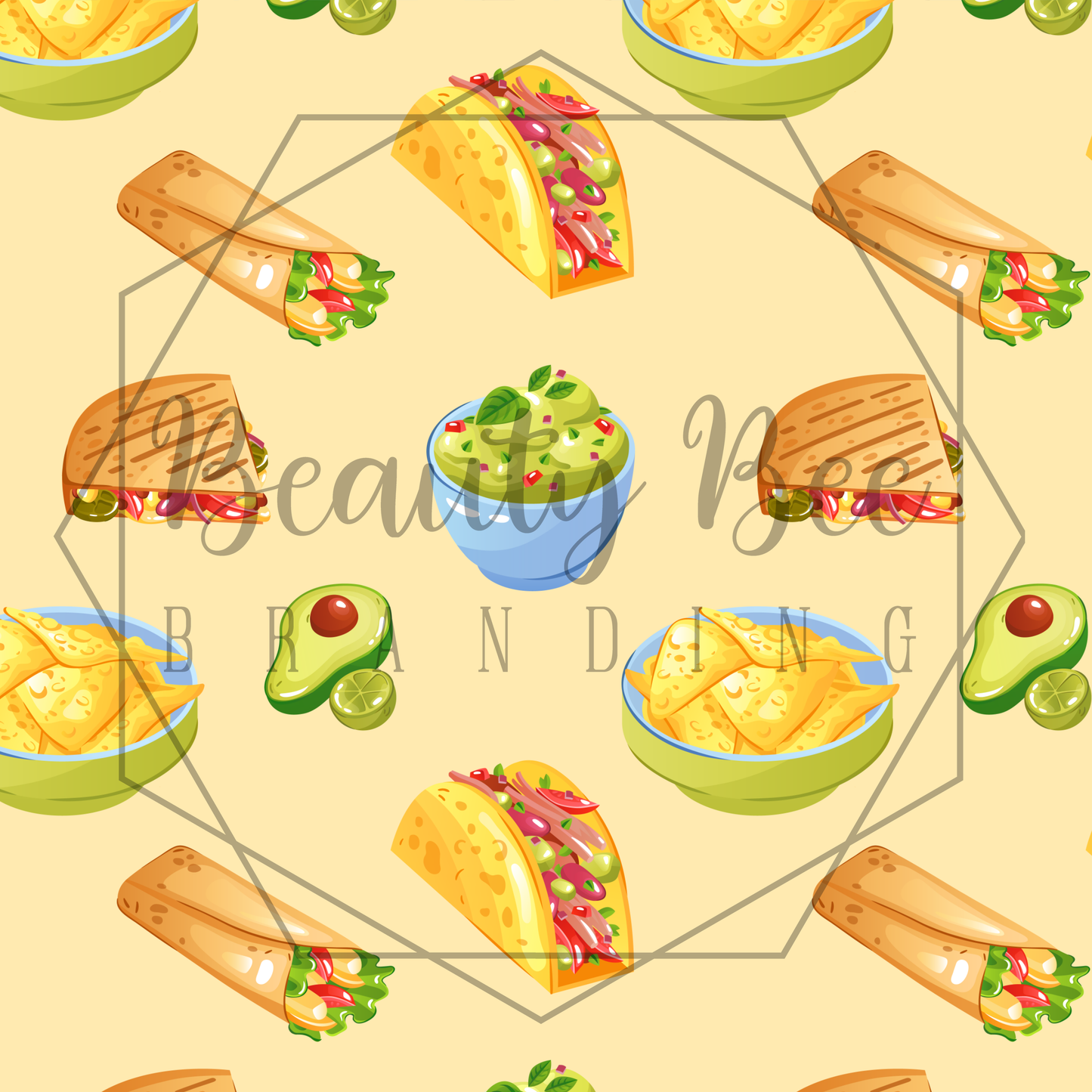 Taco Tuesday Orange SEAMLESS PATTERN