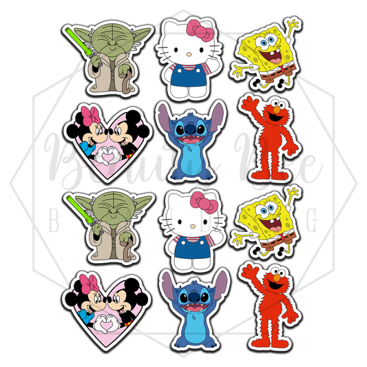 Cartoon Friends Sticker Sheet