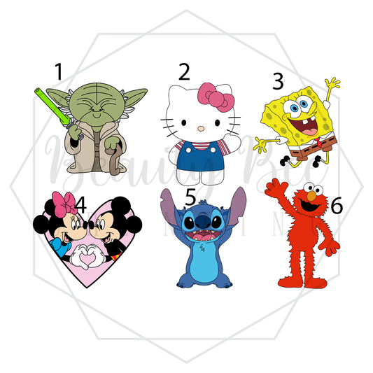 Cartoon Friends Temporary Tattoos