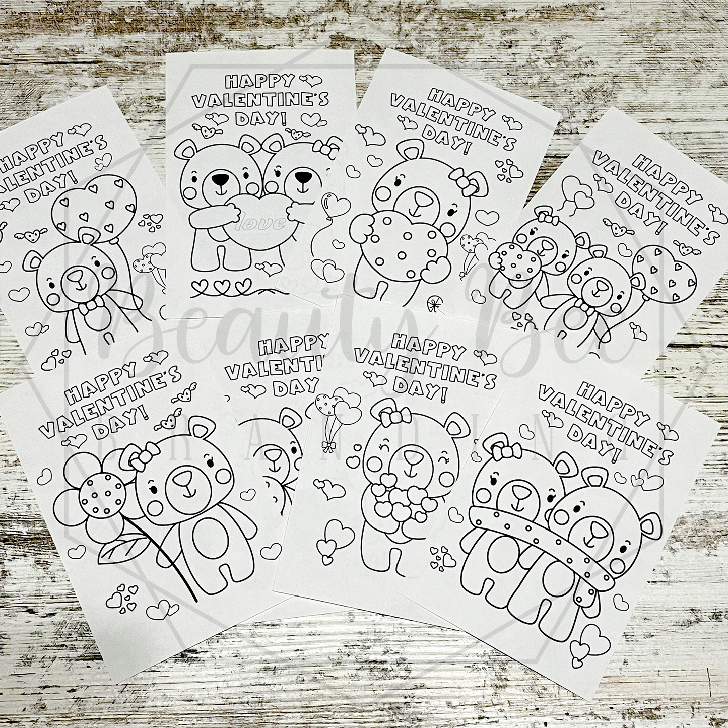 Valentine's Mini Coloring Sheets