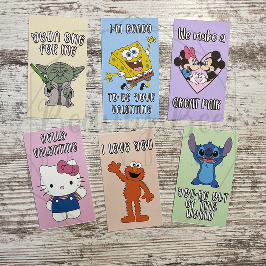 Cartoon Friends Valentine's Day Cards