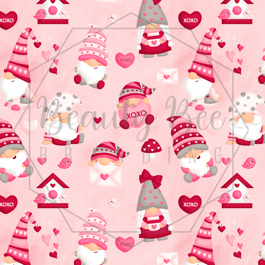 Valentine's Gnomes SEAMLESS PATTERN