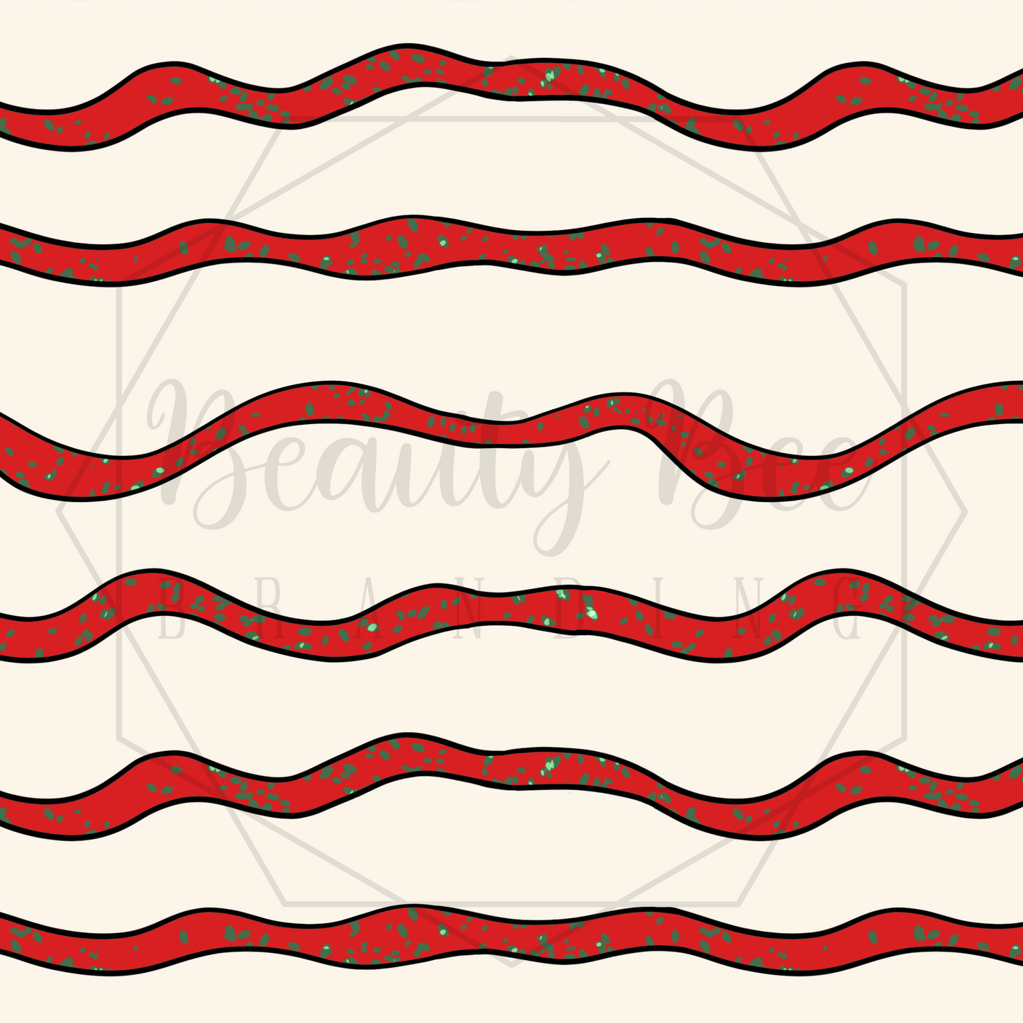 Christmas Snacks Vanilla Background SEAMLESS PATTERN