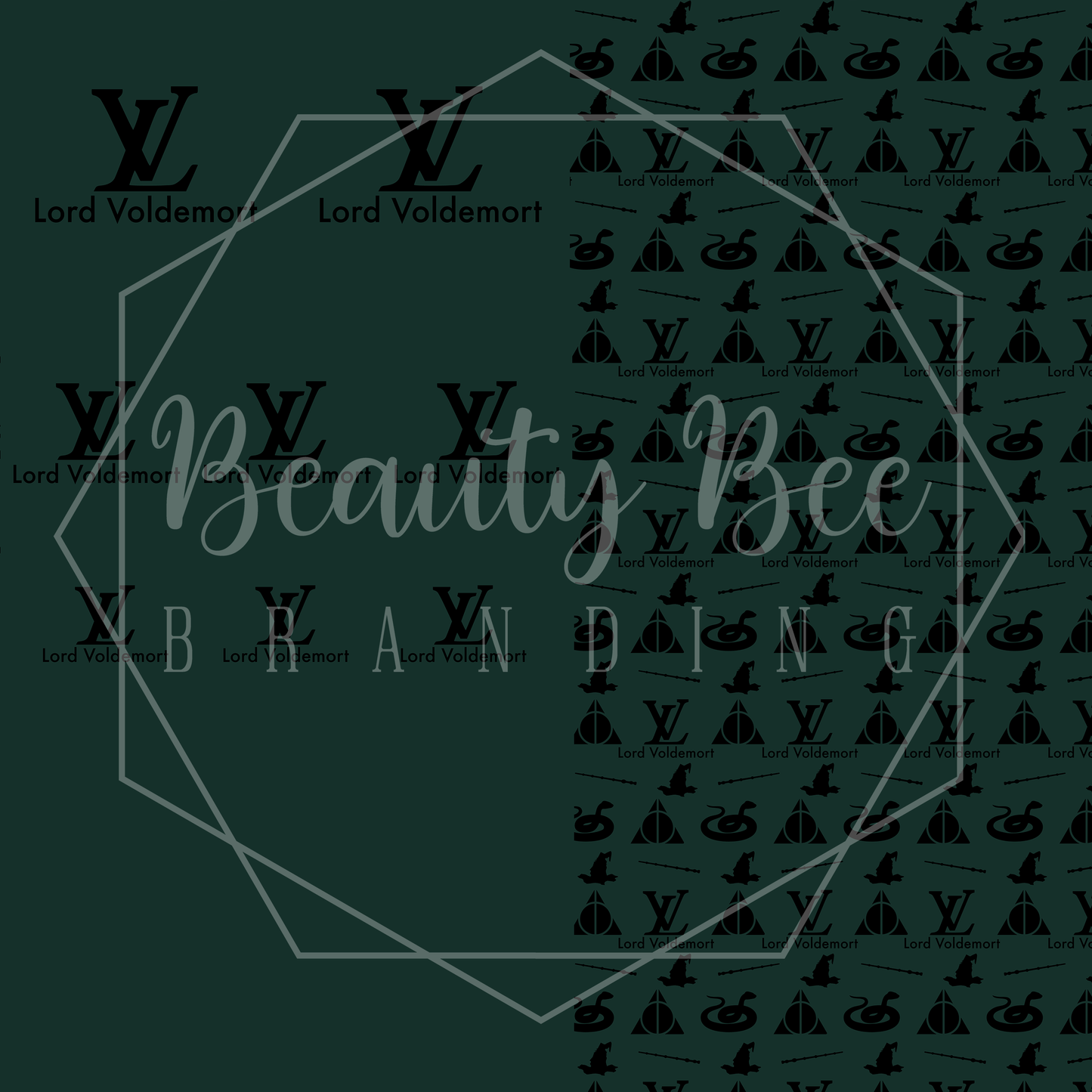 LV Lord Voldemort Slytherin Panel (FULL YARD) SEAMLESS PATTERN