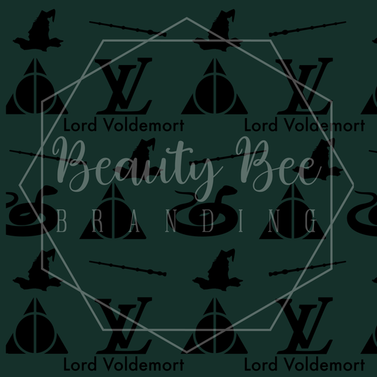 LV Lord Voldemort Slytherin SEAMLESS PATTERN