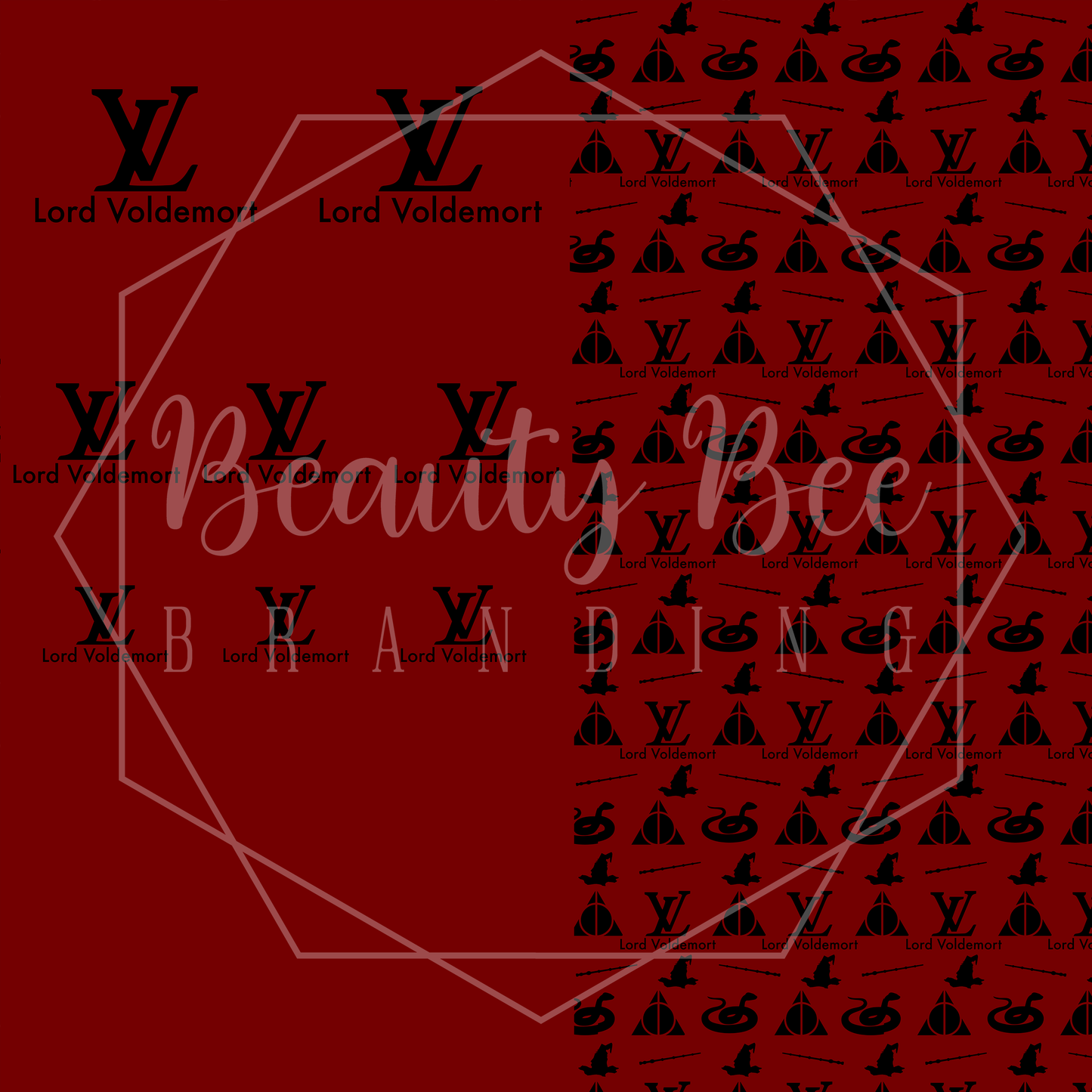 LV Lord Voldemort Gryffindor Panel (FULL YARD) SEAMLESS PATTERN