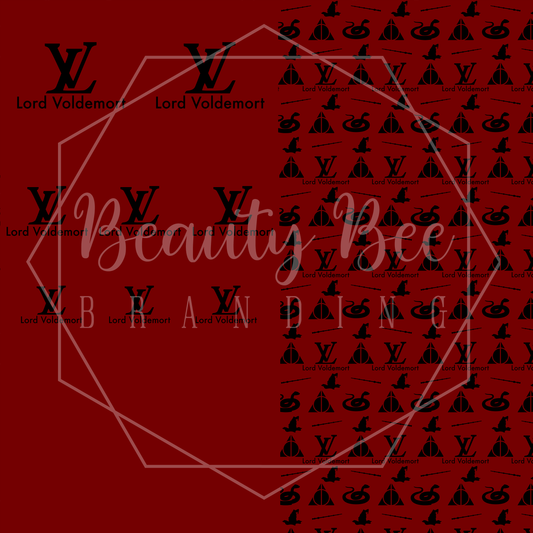 LV Lord Voldemort Gryffindor Panel (FULL YARD) SEAMLESS PATTERN