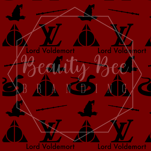 LV Lord Voldemort Gryffindor SEAMLESS PATTERN