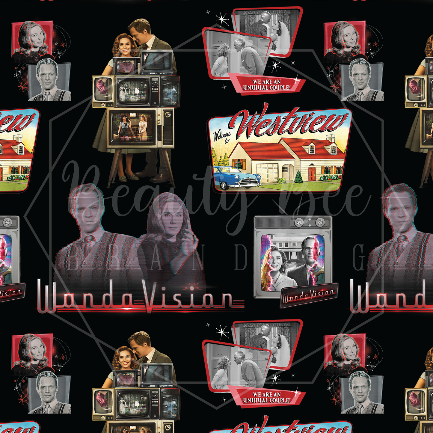 Wanda & Vision SEAMLESS PATTERN