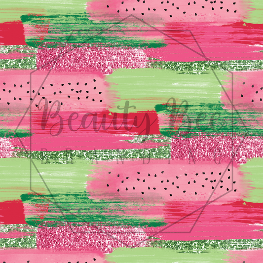 Watermelon Brush Strokes SEAMLESS PATTERN