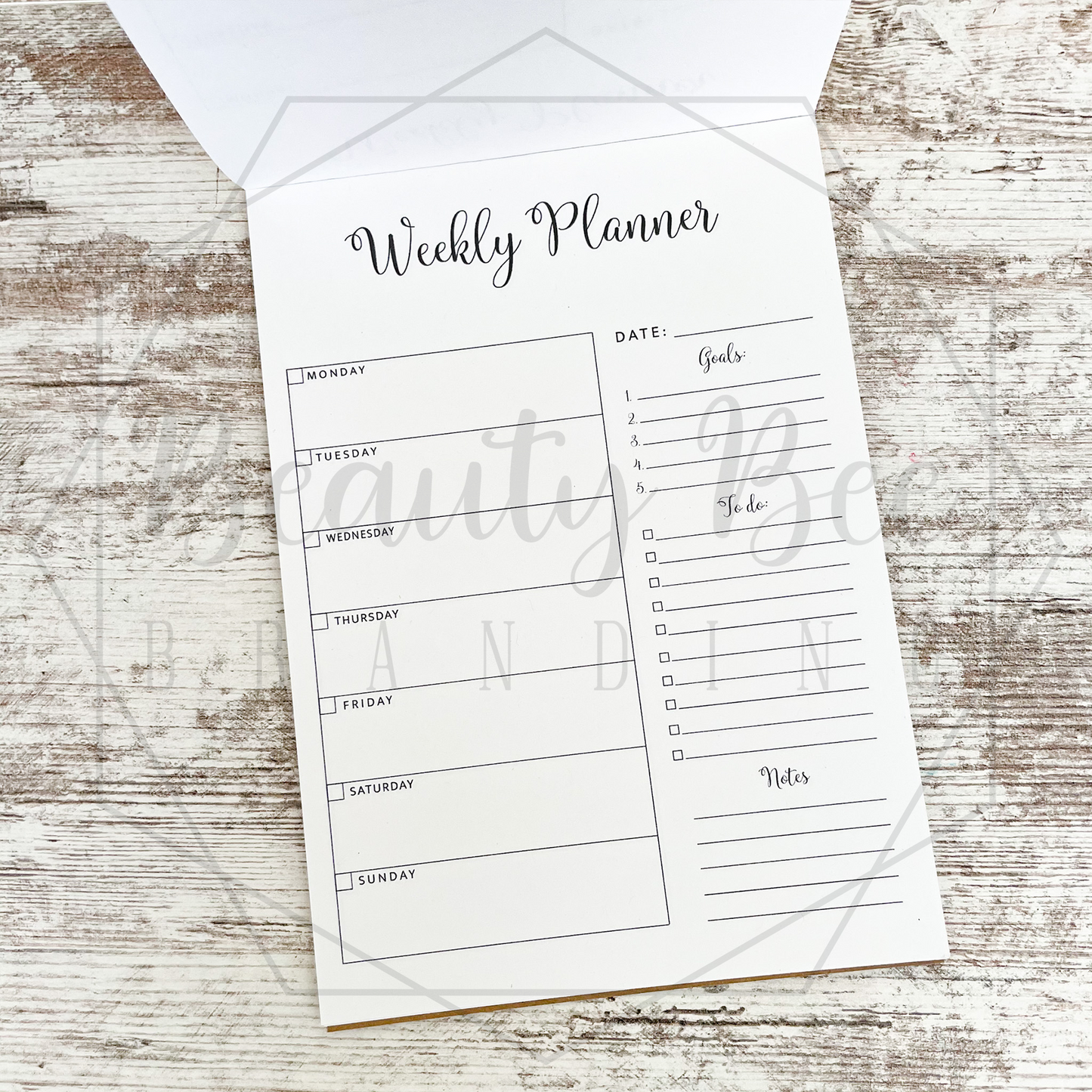 Weekly Planner Tear Off Pad