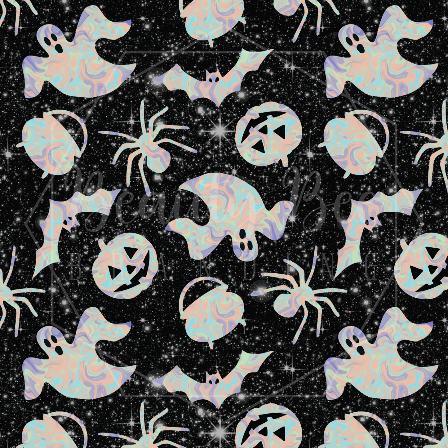 Holoween Night Version 2 SEAMLESS PATTERN