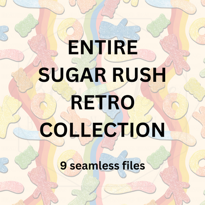 LIMITED Sugar Rush Retro MEGA BUNDLE SEAMLESS PATTERNS