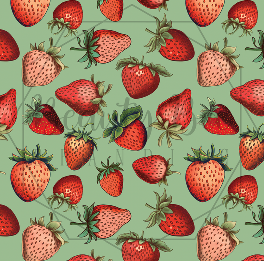 Vintage Strawberries SEAMLESS PATTERN