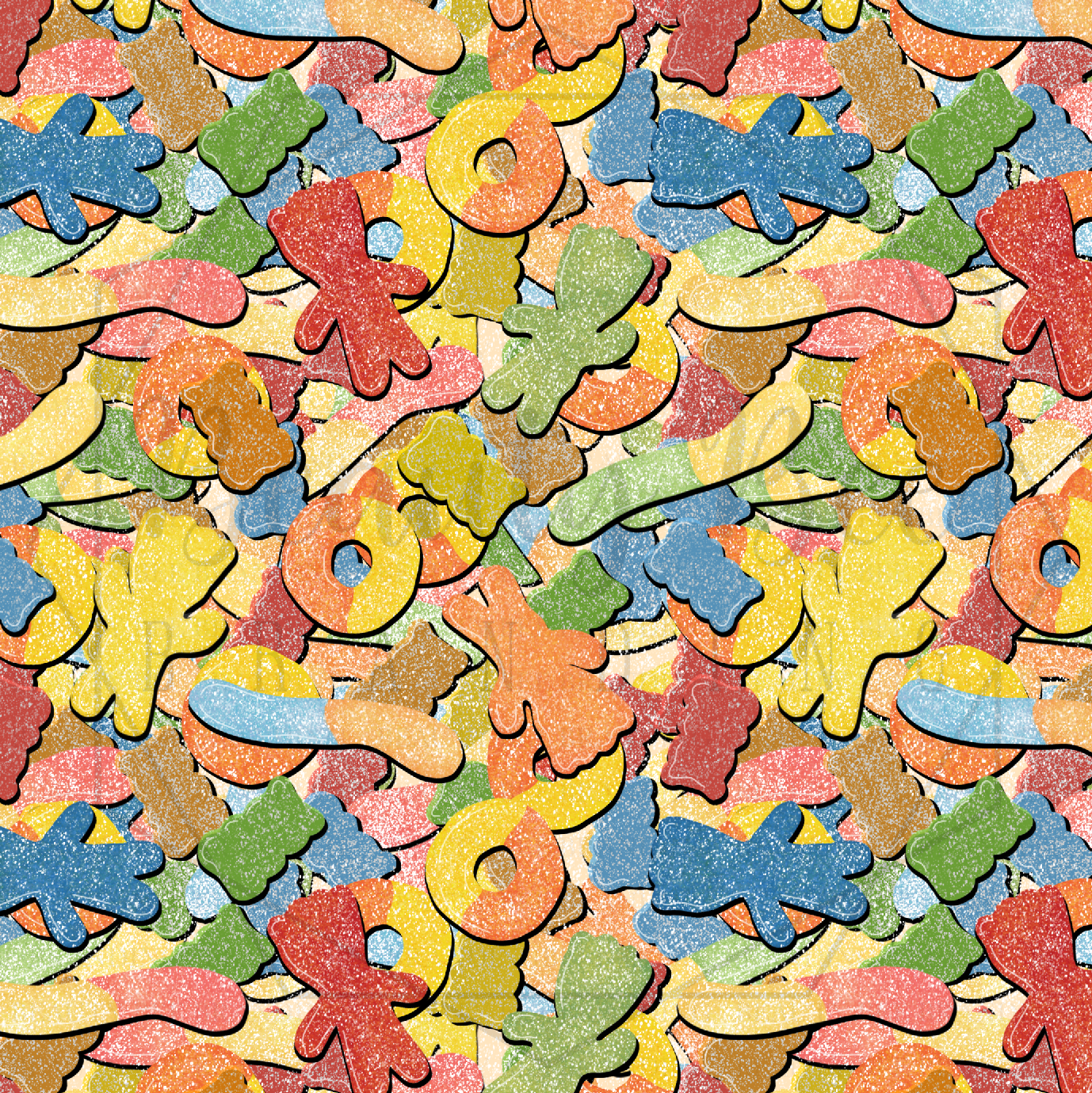 Sugar Rush Candy Bowl SEAMLESS PATTERN