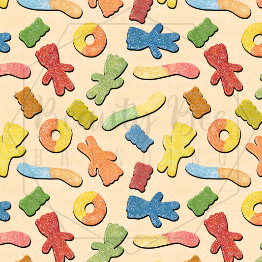 Sugar Rush Mash Up Neutral SEAMLESS PATTERN