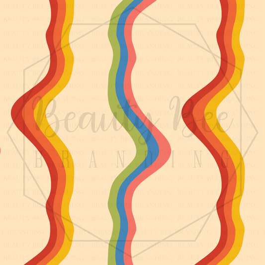 Sugar Rush Retro Rainbow Stripes Cord SEAMLESS PATTERN