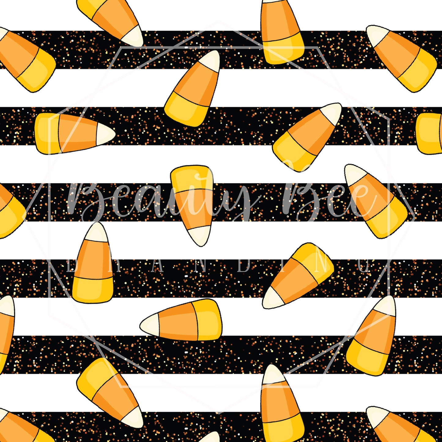 Candy Corn Speckled Stripes SEAMLESS PATTERN