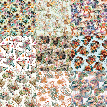 LIMITED Fun Florals MEGA BUNDLE SEAMLESS PATTERNS