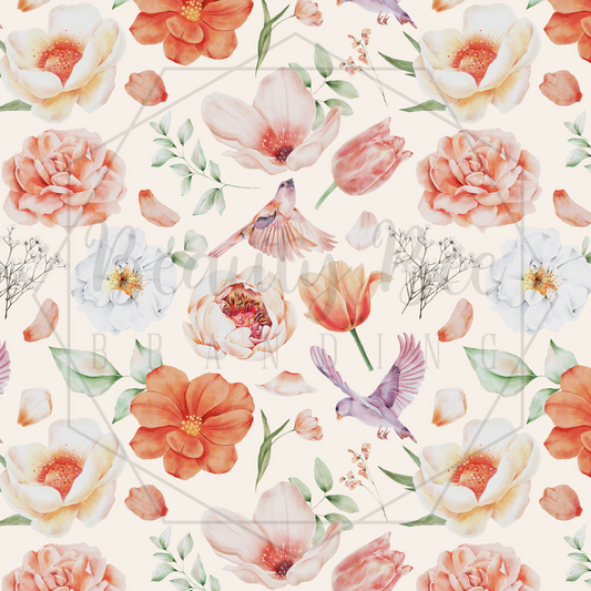 Peachy Floral SEAMLESS PATTERN