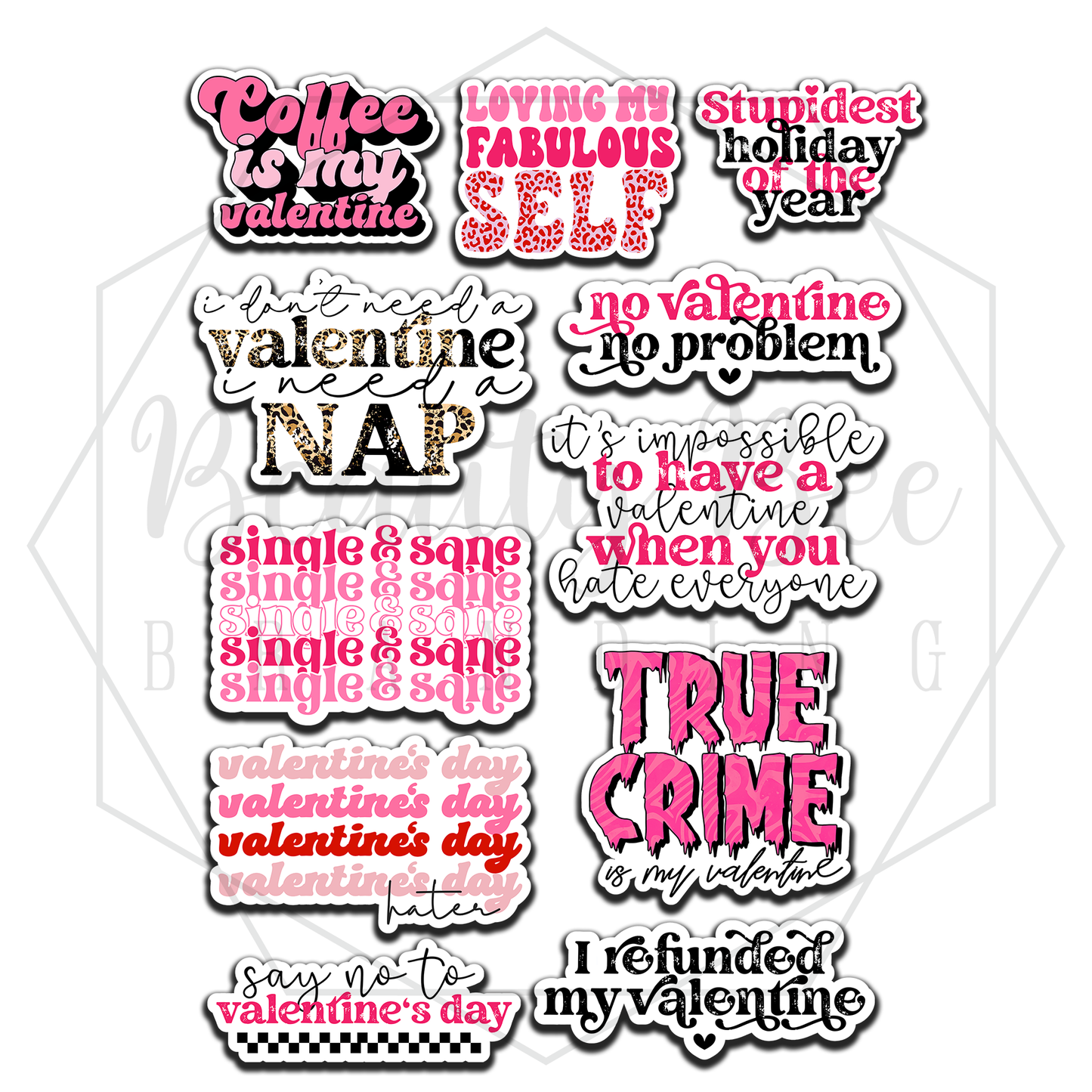 Anti-Valentine's Sticker Sheet