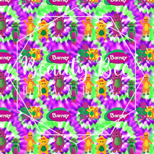 Purple Dino Tie Dye SEAMLESS PATTERN