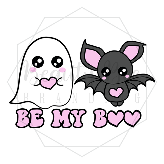 Spooky Love Bee My Boo DIGITAL DECAL - Sublimation and Print & Cut Files