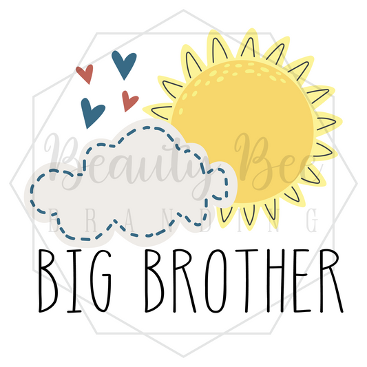 Big Brother Sun DIGITAL DECAL - Sublimation and Print & Cut Files