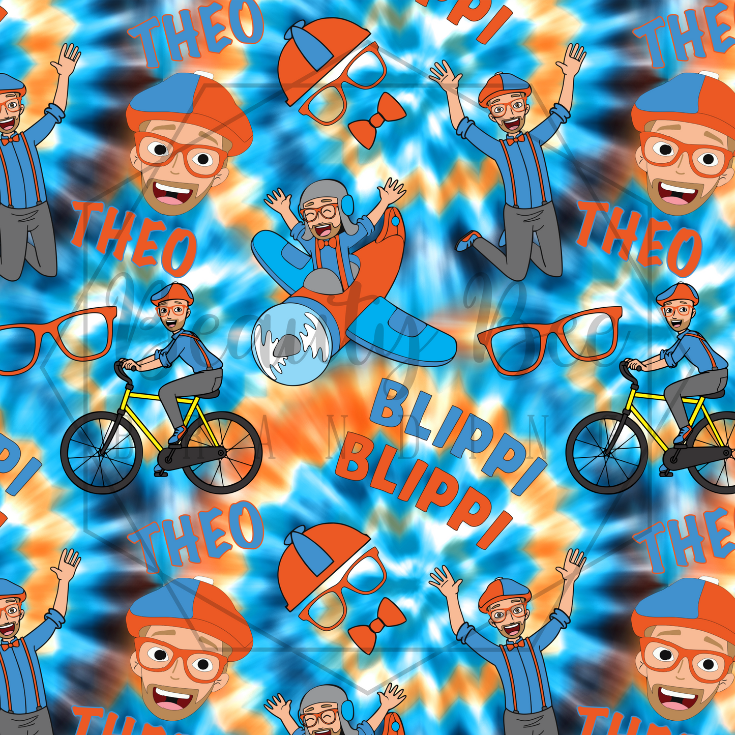 Blippi Customized SEAMLESS PATTERN