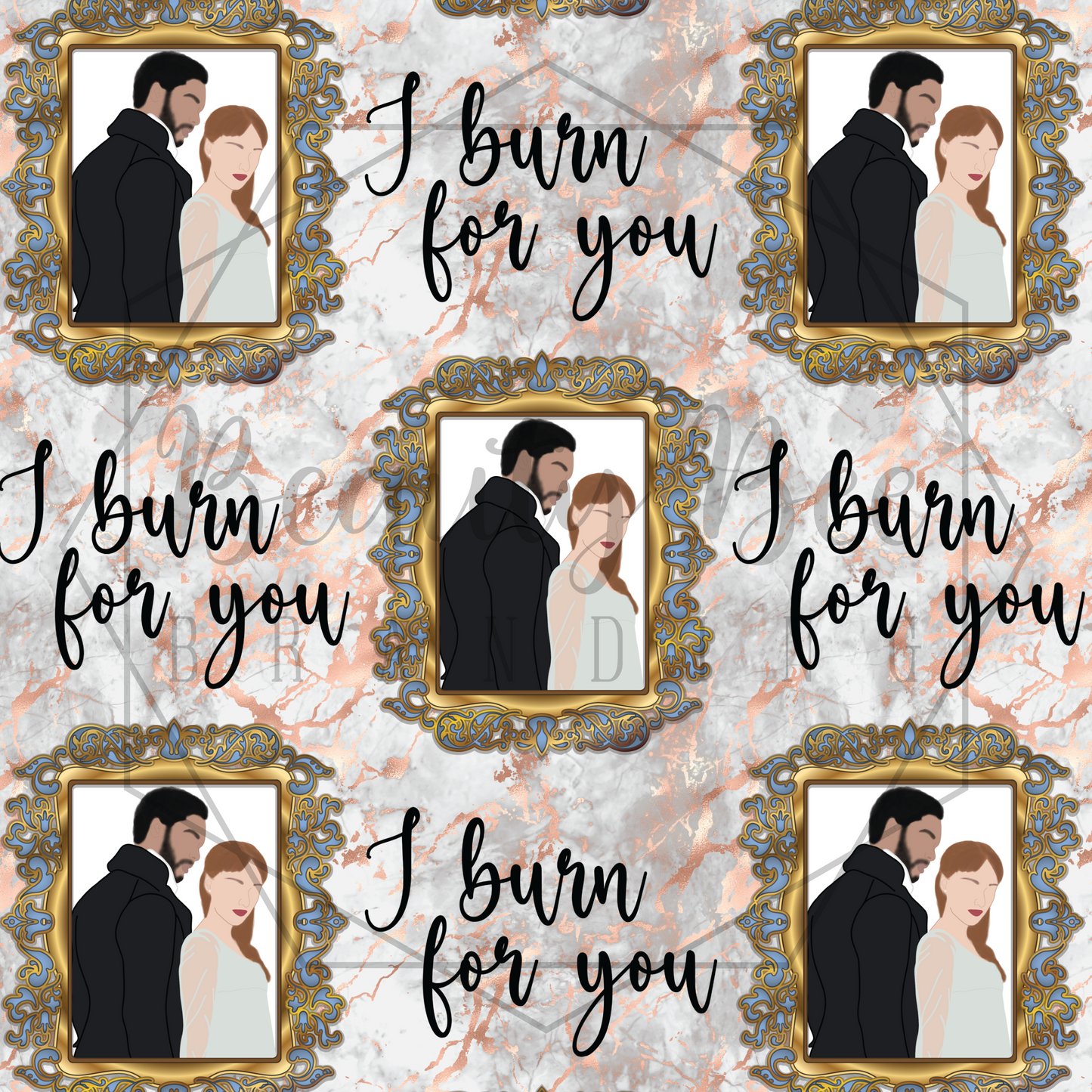 I Burn For You Marble SEAMLESS PATTERN