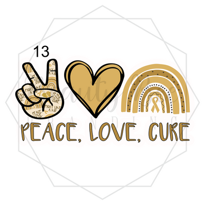 Childhood Cancer Temporary Tattoos