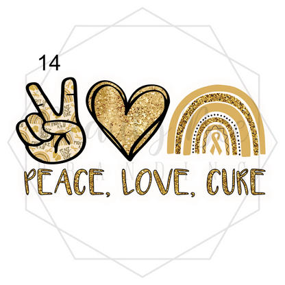 Childhood Cancer Temporary Tattoos