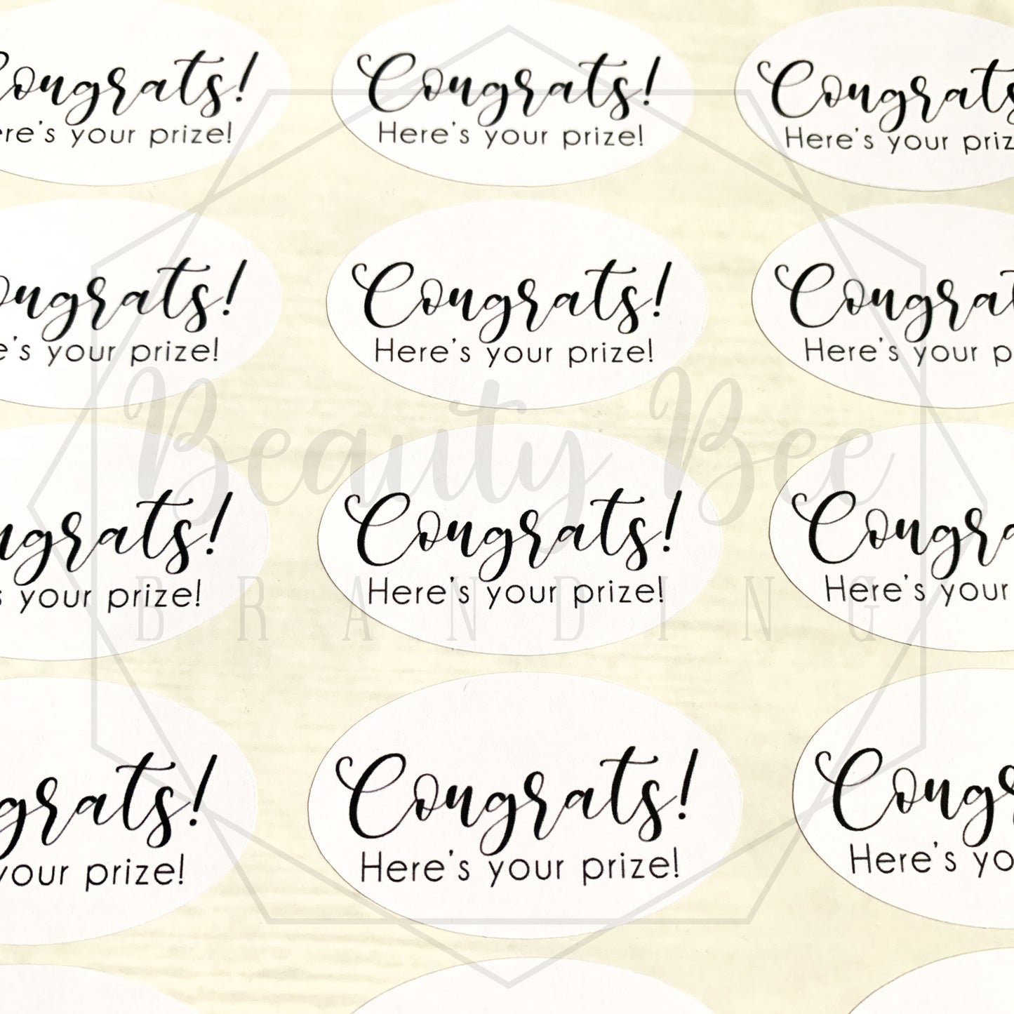Congrats! Here's Your Prize Sticker Sheet