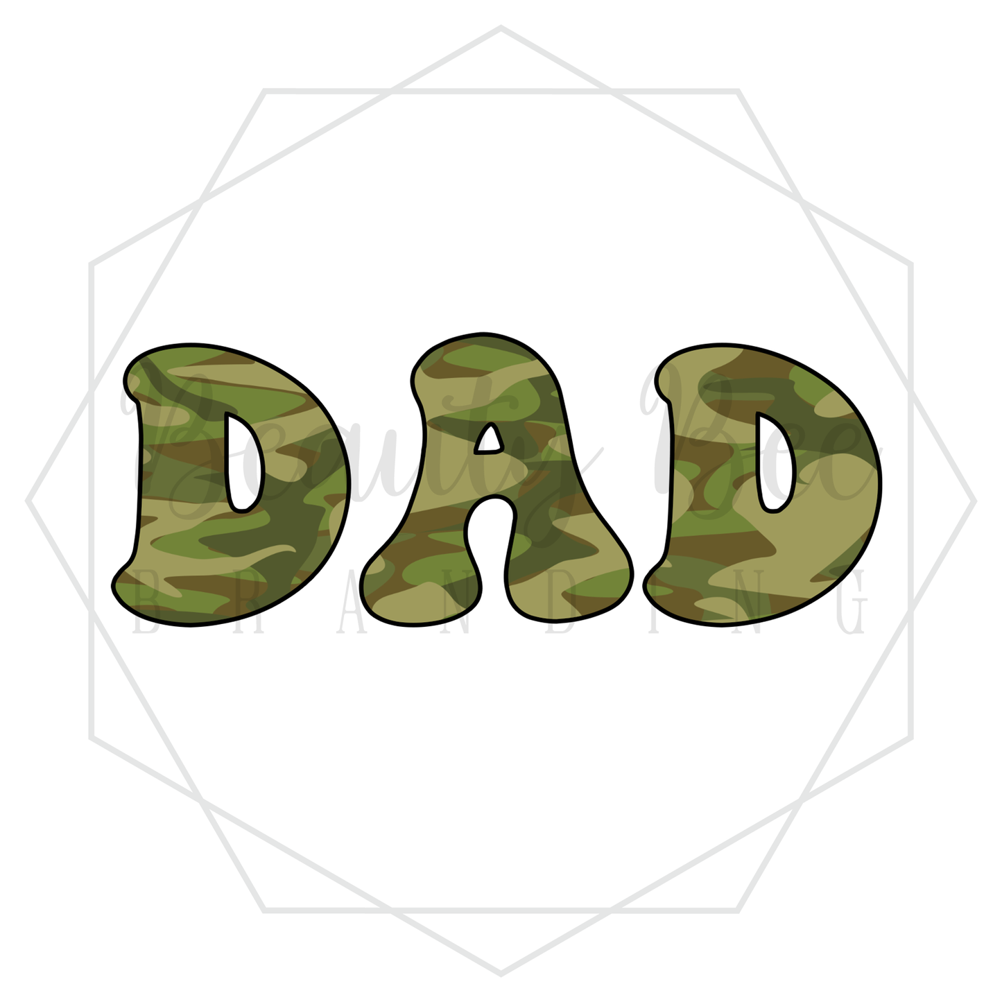 Dad Camo DIGITAL DECAL - Sublimation and Print & Cut Files