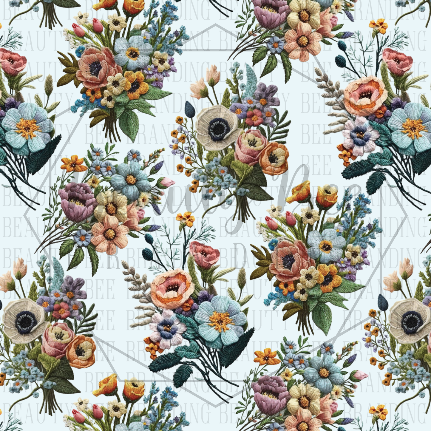 Floral Embroidered 1 SEAMLESS PATTERN