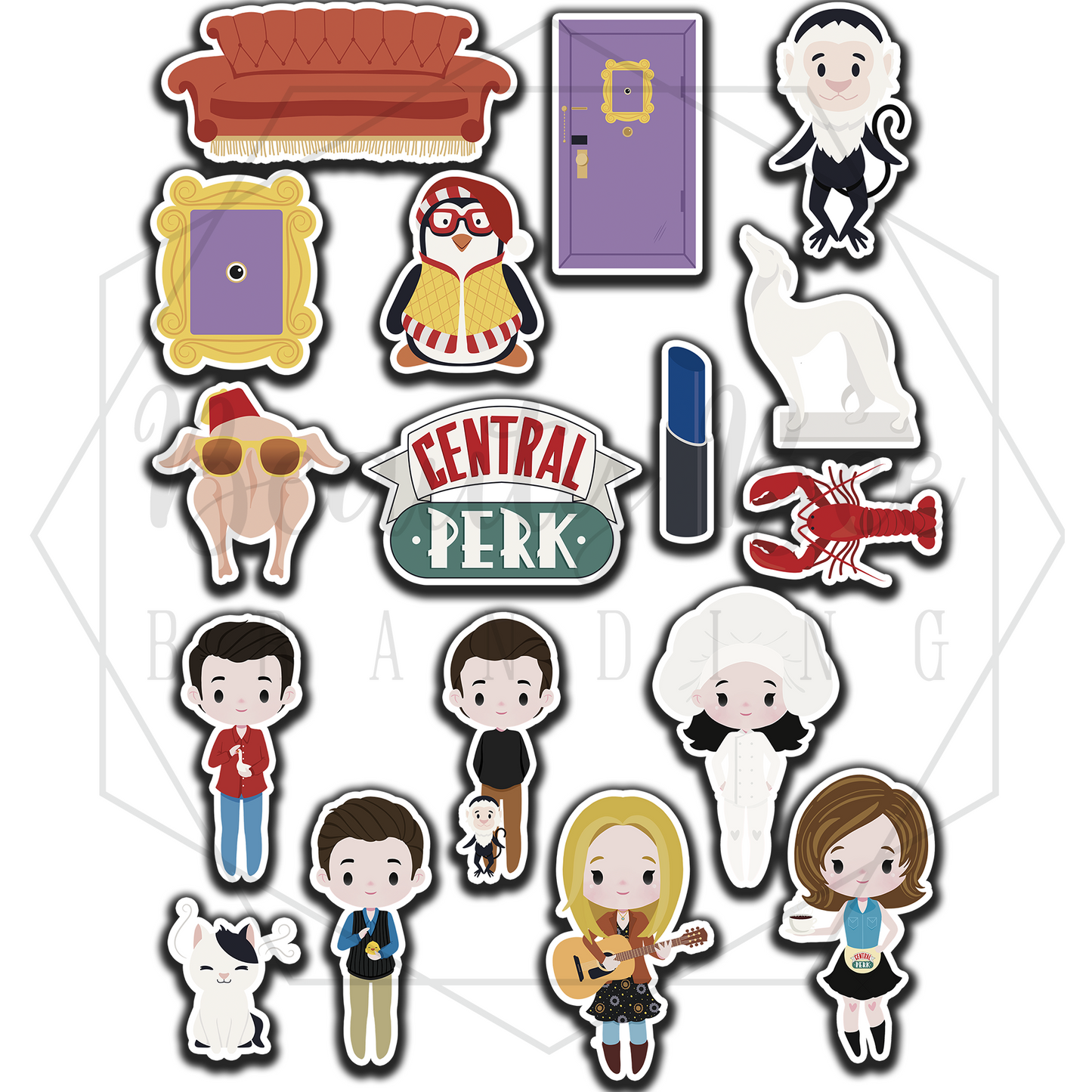 Friends Characters Sticker Sheet