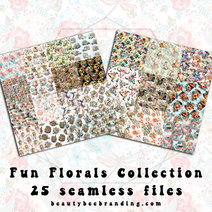 LIMITED Fun Florals MEGA BUNDLE SEAMLESS PATTERNS