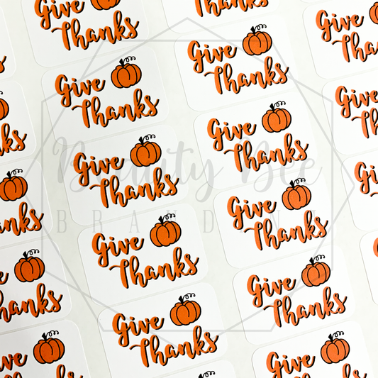 Give Thanks Pumpkin Sticker Sheet