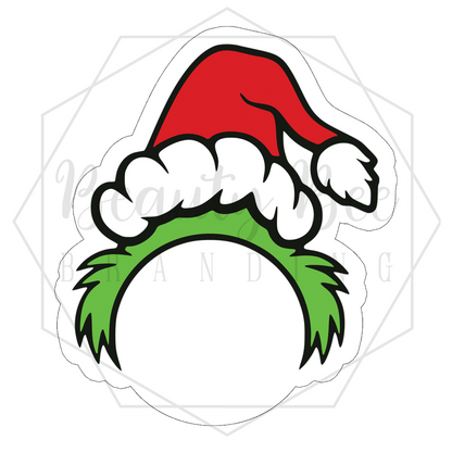 Mean One Head Gift Tag Stickers