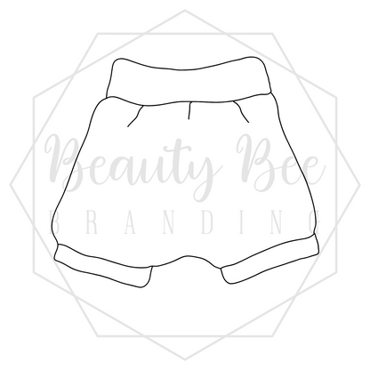 Harem Shorts Version 1 Mock Up