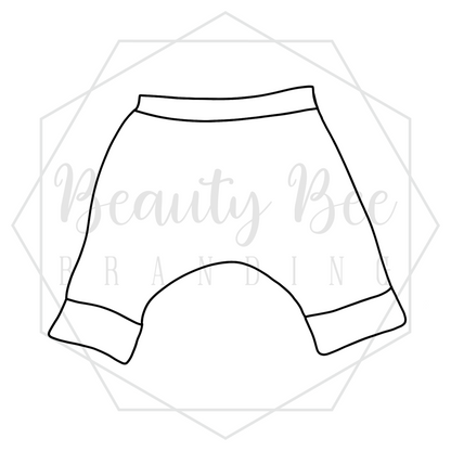 Harem Shorts Version 2 Mock Up